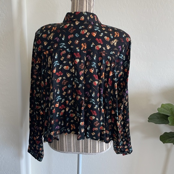 Vintage Desert West By Sherry Holt Buttown Down Top - Picture 6 of 8